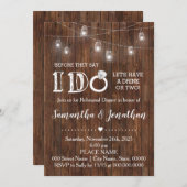 Rustiek Ik doe koppels douche land schuur bruiloft Kaart (Voorkant / Achterkant)