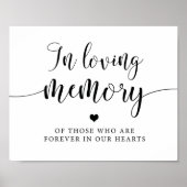 Rustiek 'In liefdevolle herinnering' trouwherdenki Poster (Voorkant)