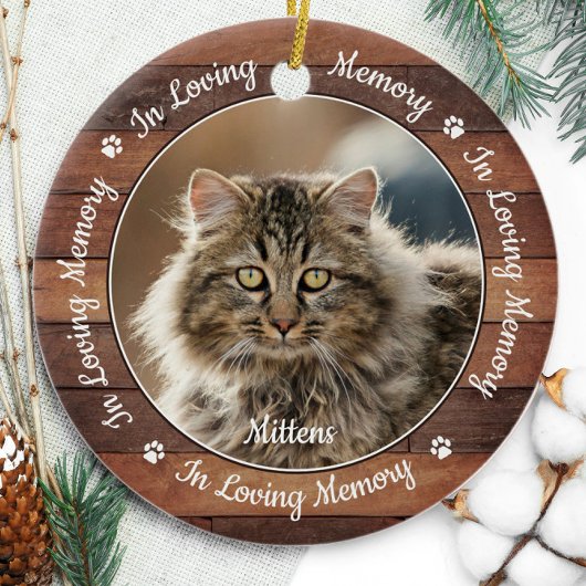 Rustiek in liefdevolle herinnering Unieke foto Pet Keramisch Ornament