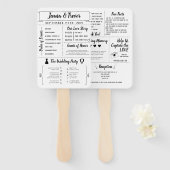 Rustiek infographic leuk programma handwaaier (Voorkant en achterkant)