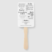 Rustiek infographic leuk programma handwaaier (Achterkant)