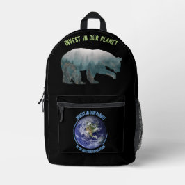 Rustiek investeren in onze planeet met Earth Day Bedrukte Rugzak