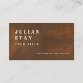 Rustiek Iron Bold Stencil Mannelijk Metaal Visitekaartje (Voorkant)