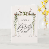 Rustiek is mijn bruidsmeisje kaart (Gele Bloem)