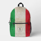 Rustiek Italiaans Vlag monogram Bedrukte Rugzak (Voorkant)