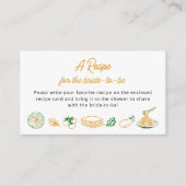 Rustiek Italiaans Vrijgezellenfeest Recept aanvraa Informatiekaartje (Voorkant)