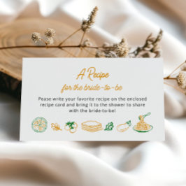 Rustiek Italiaans Vrijgezellenfeest Recept aanvraa Informatiekaartje