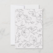 Rustiek Ivoor Magnolia Bloemen Huwelijk RSVP Kaartje (Achterkant)