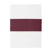 Rustiek Ivoor Rood Bourgondië Bloemengroen Huwelij Uitnodigingen Wikkel (Achterkant Voorbeeld)