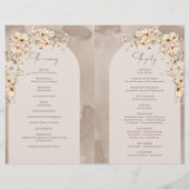 Rustiek ivoor Wildbloemen Boho boog gevouwen progr (Achterkant)