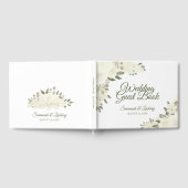 Rustiek Ivoor Wit Bloemen Boho Chic Bruiloft Gastenboek (Volledig)