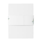 Rustiek Ivoor Wit Bloemen Goud Groen Bruiloft Uitnodigingen Wikkel (Achterkant Voorbeeld)