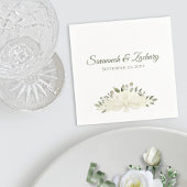 Rustiek Ivoor Wit Boho Bloemen Boeket Bruiloft Servet