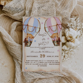 Rustiek Jongen of meisje roze blauw beer Geslacht  Kaart