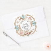 Rustiek  kaars product label blush roze pot (Envelop)