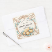 Rustiek  kaars product label citroenpot (Envelop)