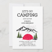 Rustiek Kamp Sleepover Verjaardagsfeest Kaart (Voorkant)