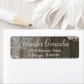 Rustiek Kant & Bloemen Modern adreslabel Etiket (Insitu)