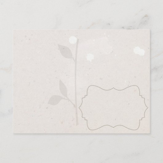 Rustiek Karton Succulenten Bruiloft Save the Date Aankondigingskaart (Achterkant)