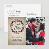 Rustiek Kasteel Bloemen Foto Bewaar de Datum Uitnodiging Briefkaart (Voorkant / Achterkant)