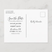 Rustiek Kasteel Bloemen Foto Bewaar de Datum Uitnodiging Briefkaart (Achterkant)