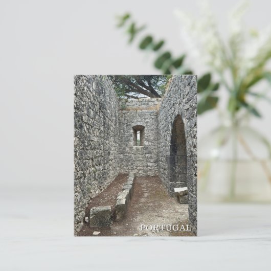 Rustiek Kasteel Door Portugal Fotografie, Reizen Feestdagenkaart (Staand voorkant)