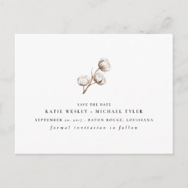 Rustiek katoen aankondigingskaart