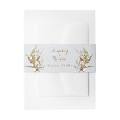 Rustiek Katoen Bloemen Bruiloft Uitnodigingen Wikkel (Voorkant Voorbeeld)