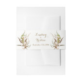 Rustiek Katoen Bloemen Bruiloft Uitnodigingen Wikkel (Voorkant Voorbeeld)