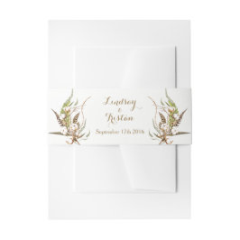 Rustiek Katoen Bloemen Bruiloft Uitnodigingen Wikkel