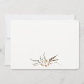 Rustiek Katoen Bloemen Veer Vrijgezellenfeest Kaart (Achterkant)