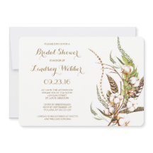 Rustiek Katoen Bloemen Veer Vrijgezellenfeest