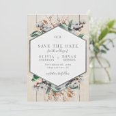 Rustiek Katoen en Groen Sla de datum op Kaart (Staand voorkant)