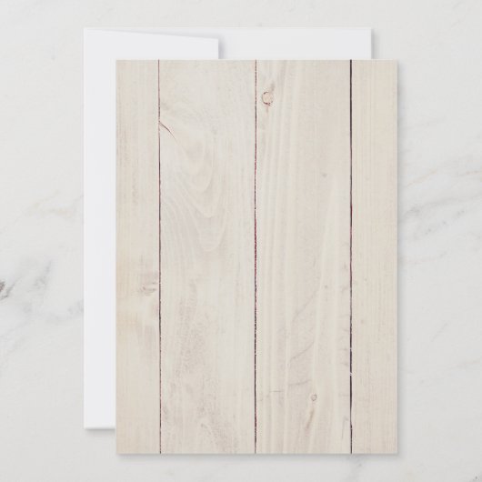 Rustiek Katoen en Groen Sla de datum op Kaart (Achterkant)