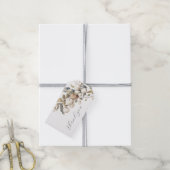 Rustiek katoen & eucalyptus bruiloft cadeaulabel (Met Touw)