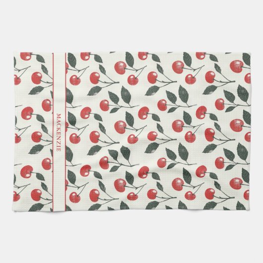 rustiek  kerspatroon theedoek (Horizontaal)