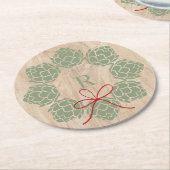 Rustiek Kerst Bier Hops Onderzetter (Gebogen)