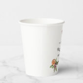 Rustiek kerst botanisch Baby shower Papieren Bekers (Rechts)