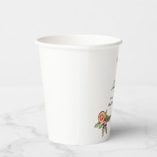 Rustiek kerst botanisch Vrijgezellenfeest Papieren Bekers (Rechts)