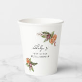 Rustiek kerst botanisch Vrijgezellenfeest Papieren Bekers (Voorkant)