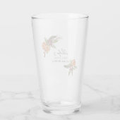 Rustiek Kerst Groen Vrijgezellenfeest Glas (Achterkant)