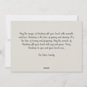 Rustiek kerst Wenskaart met Poinsettia Feestdagenkaart (Achterkant)