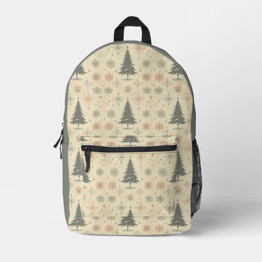 /Rustiek Kerst/winter Bedrukte Rugzak (Voorkant)