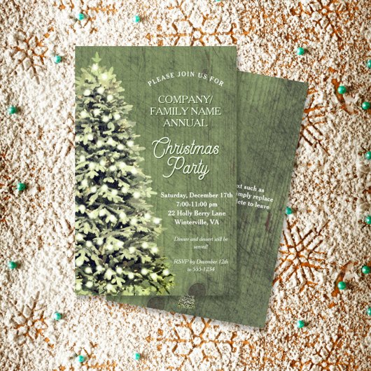 Rustiek Kerstboom Groen Bedrijf Vakantie Party