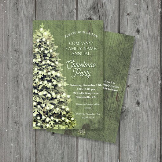 Rustiek Kerstboom Groen Bedrijf Vakantie Party