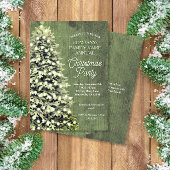 Rustiek Kerstboom Groen Bedrijf Vakantie Party Kaart