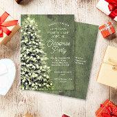 Rustiek Kerstboom Groen Bedrijf Vakantie Party Kaart