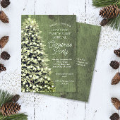 Rustiek Kerstboom Groen Bedrijf Vakantie Party Kaart