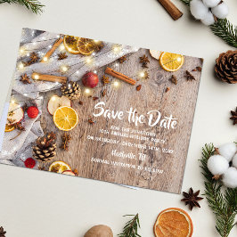 Rustiek Kerstfeest Feestelijk Feestelijk Feest Aankondigingskaart