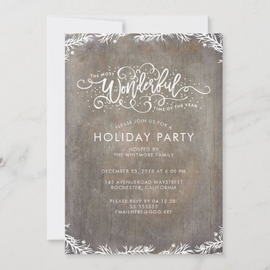 Rustiek kerstfeest kaart (Voorkant)